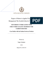 Degree of Master in Applied Textile Management The Swedish School of Textiles