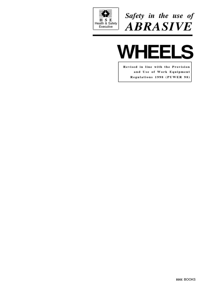 Safe Use of Abrasive Wheels PDF | PDF | Grinding (Abrasive Cutting ...