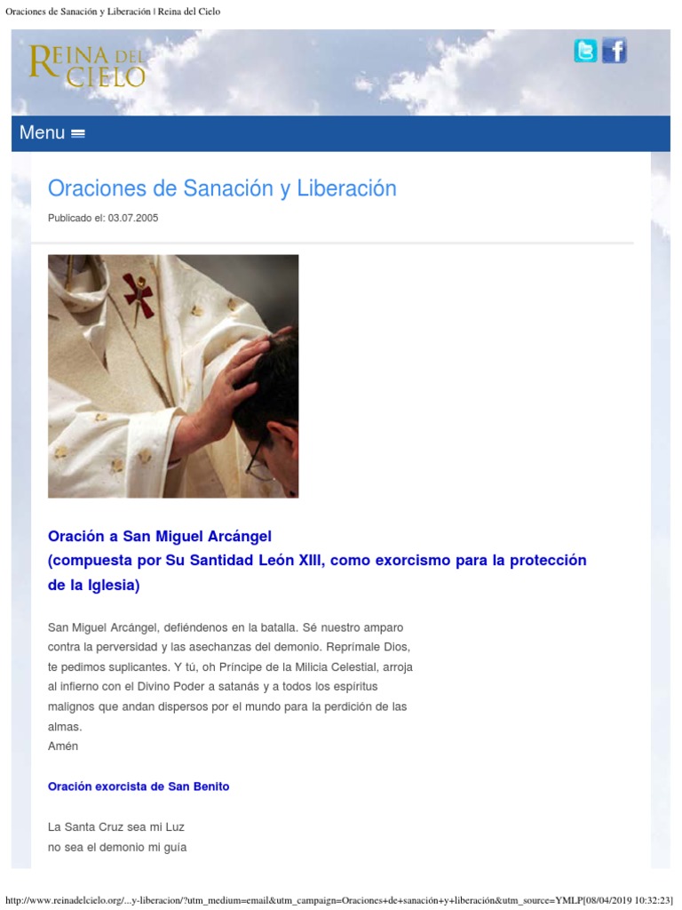 Oraciones de Sanación y Liberación - Reina Del Cielo PDF | PDF ...
