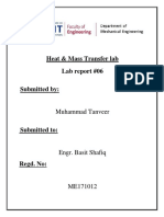 Heat & Mass Transfer Lab: Shell and Tube Heat Exchanger Analysis