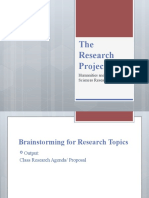 The Research Project: Humanities and Social Sciences Research