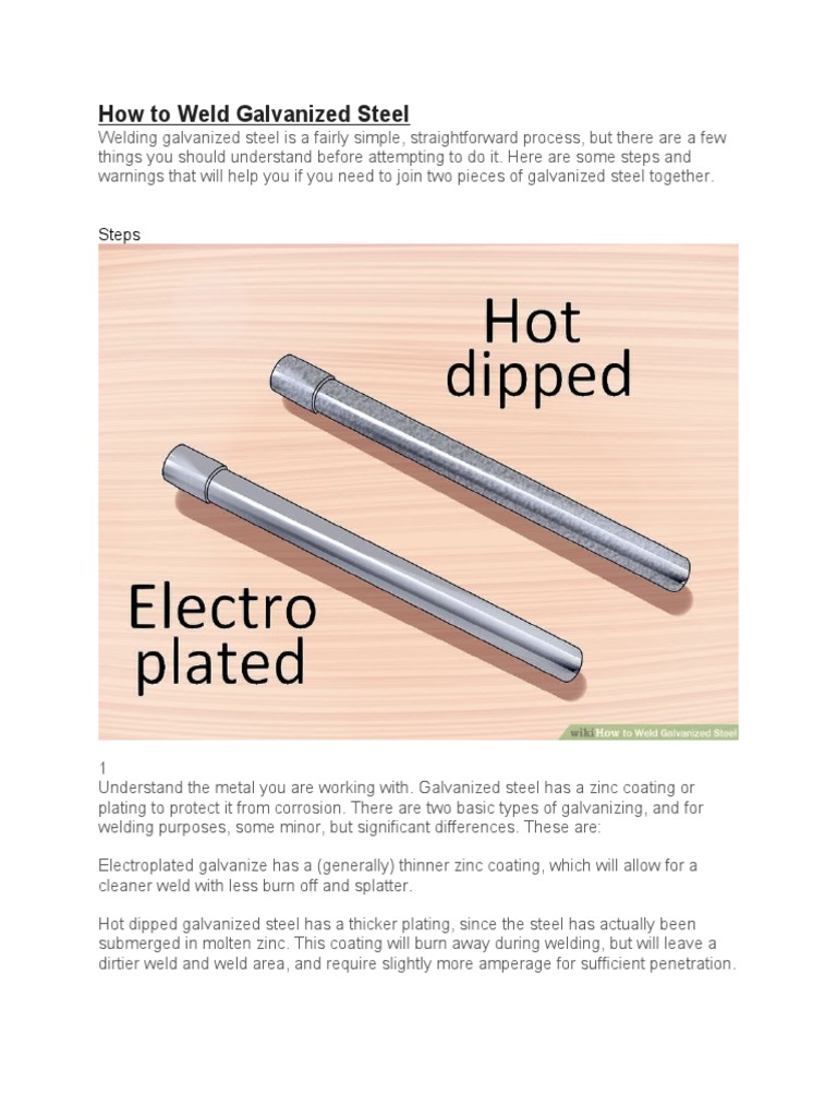 How To Weld Galvanized Steel PDF Welding Construction