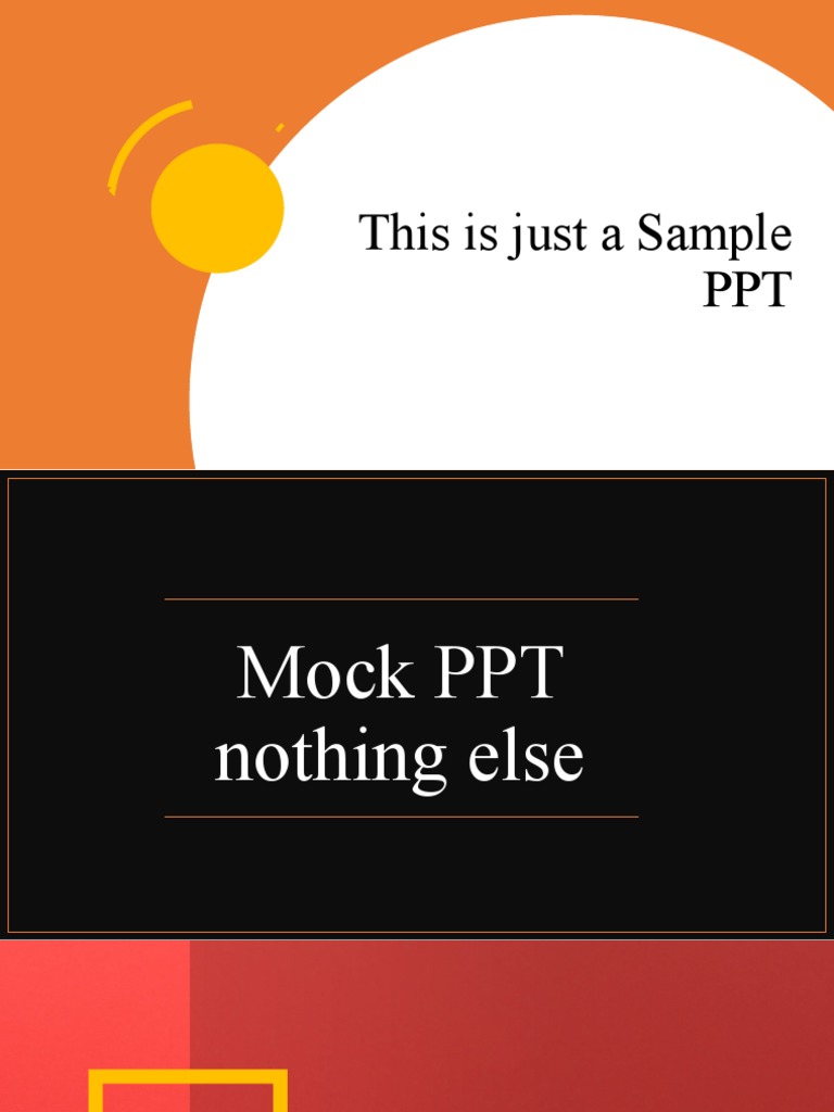 Sample Mock PPT for Review | PDF