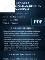 Kendala Melaksanakan Disiplin Nasional