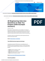 40 Engineering Interview Questions To Help You Prepare (With Example Answers) PDF