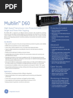 Multilin D60: High-Speed Transmission Line Protection With Single and Three-Pole Tripping