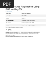 Online Course Registration Using PHP and MySQL