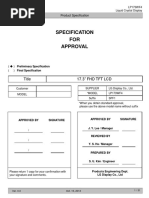 Specification FOR Approval: Title 17.3" FHD TFT LCD