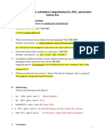 ANS - Life - G7 (Unit 4 - Adventure) Comprehension Ex. 1516 - Answer - Docx Answer Key A. Comprehension Questions