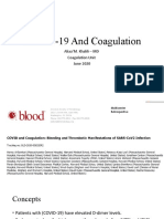 COVID-19 and Coagulation: Aliaa'M. Khalili - MD Coagulation Unit June 2020