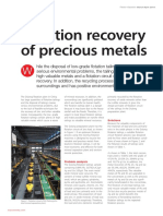 Flotation Recovery of Precious Metals