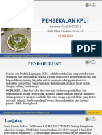 Pembekalan KPL I Semester Gasal 2020