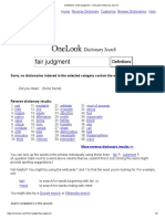 Definitions of fair judgment - OneLook Dictionary Search