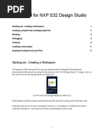 Tutorial For NXP S32 Design Studio: Starting Out - Creating A Workspace