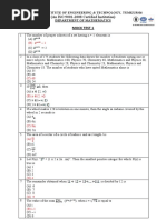 (An ISO 9001-2008 Certified Institution) : Mock Test 1