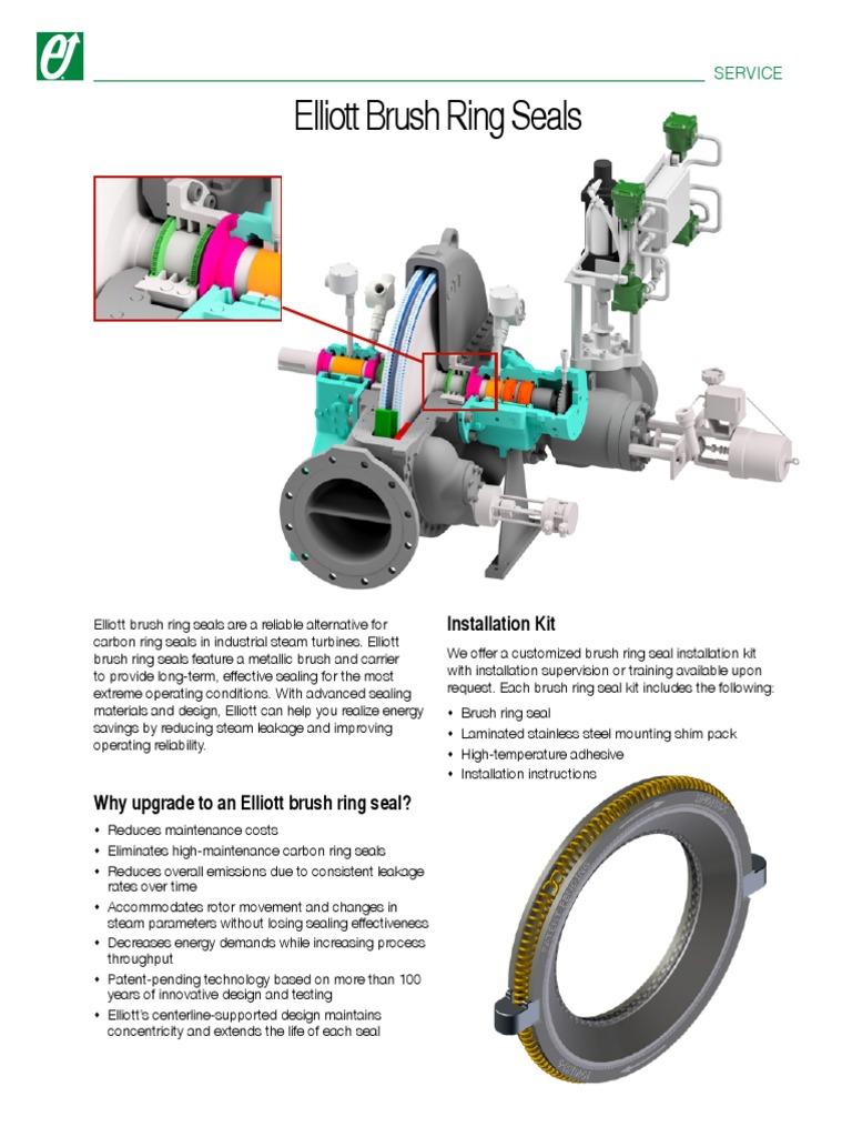 Elliott Brush Ring Seals Installation Kit PDF Turbine Energy