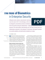 The Role of Biometrics: in Enterprise Security