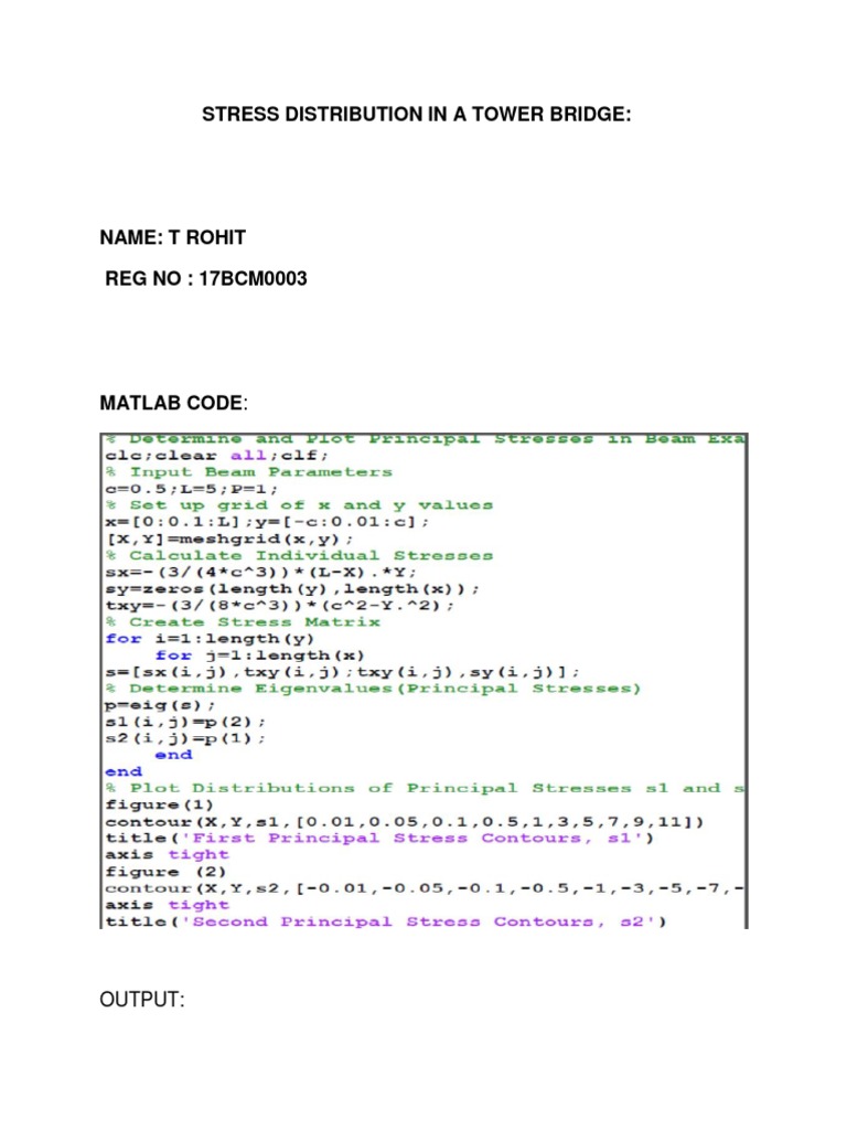 Stress Distribution in Tower Bridge PDF | PDF
