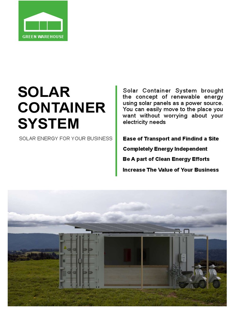 Mobile Solar Container System Overview | PDF | Solar Power | Photovoltaics