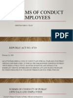 Norms of Conduct of Employees: Christian John O. Velos