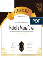 Certificate: Natella Manafova