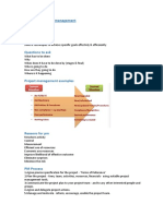 Project Managment Cheat Basics