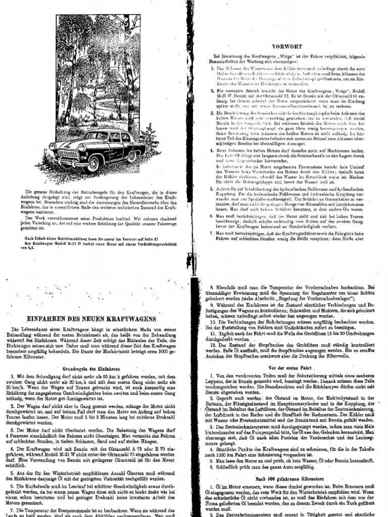 Volga M21 Werkstatthandbuch