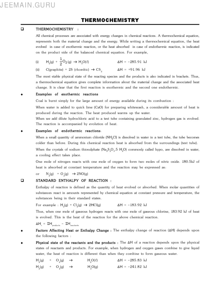 Thermochemistry: Energy Changes in Reactions | PDF | Calorie | Solution