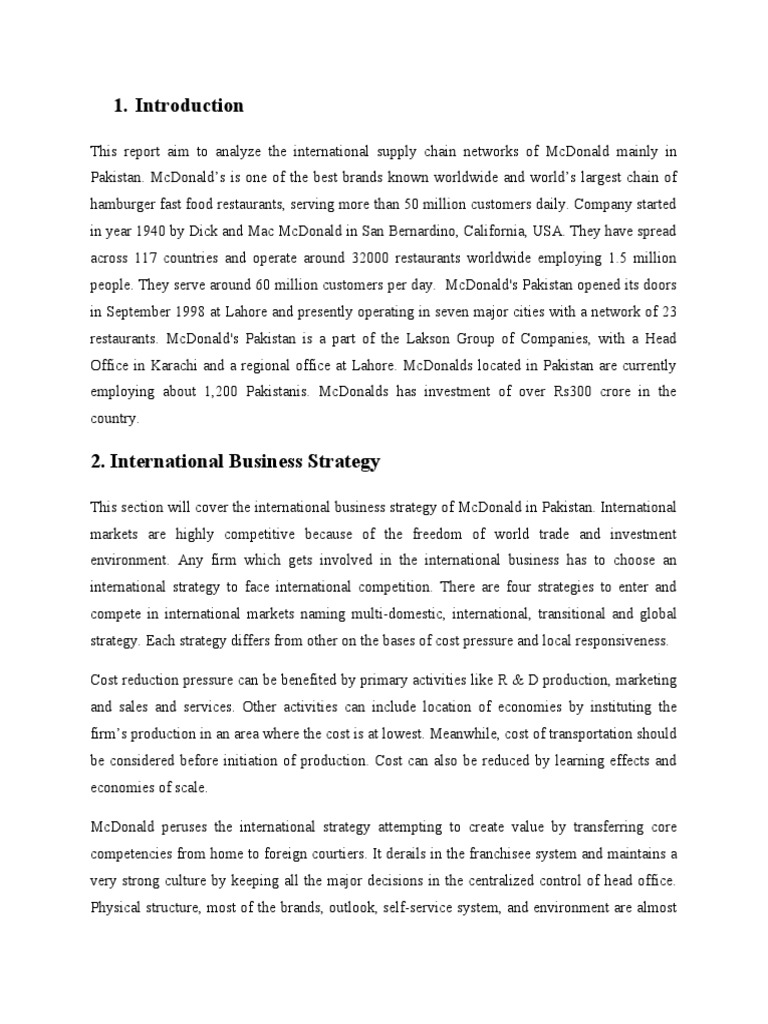 Assignment 1 | PDF | Mc Donald's | Hamburgers