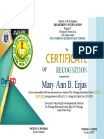 Certificate: Mary Ann B. Erjas