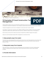 10 Examples of Good Construction Traf C Management: 1. Keep People Away From Plant