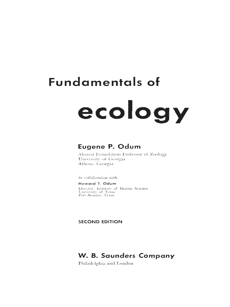 Odum Book5 - 6338920722970182133 | PDF | Ecology | Ecosystem