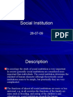 Social Institution