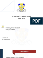 St. Michael's Convent School Primary Math Lecture 9