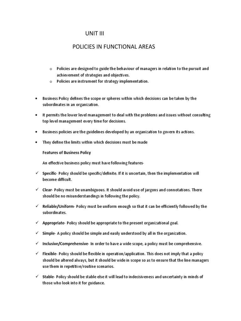 Business Policy Essentials | PDF | Leadership | Strategic Management
