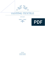 Testing Textile: Lab Report