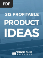 212 Profitable Product Ideas