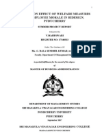 A Study On Effect of Welfare Measures On Employee Morale