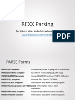 REXX Parsing: For Today's Slides and Other Webinars Visit