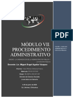 Módulo Vii. Procedimiento Administrativo: Docente: Lic. Miguel Ángel Aguilar Vázquez
