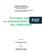 Narrative Report On National Hand Washing Day Celebration: Department of Education