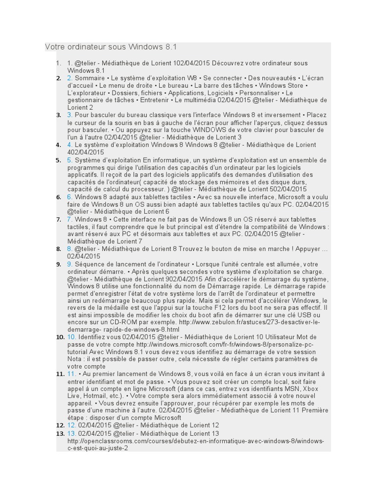 Comment Contourner Un Schema De Verouillage Site Www commentcamarche net Install Ordinateur Sous Windows 8 | PDF | Windows 8 | Microsoft Windows