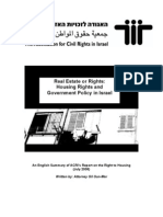 Real Estate or Rights: Housing Rights and Government Policy in Israel