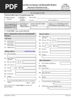 Contract Between Sponsor and Household Member