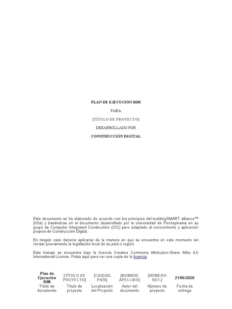 Plan de Ejecución BIM - Construcción Digital | PDF | Autodesk Revit ...