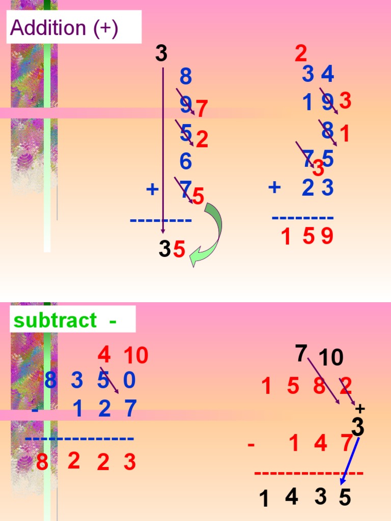 Basic Arithmetic Operations Guide | PDF | Arithmetic | Elementary ...