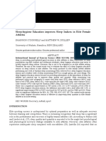 Sleep-hygiene Education improves Sleep Indices in Elite Female Athletes