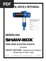 Shaw-Box Hoist - 700 Series Electric Wire Rope 10 To 25 Ton Manual PDF ...