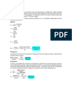 Resolución de Ejercicios Eoq