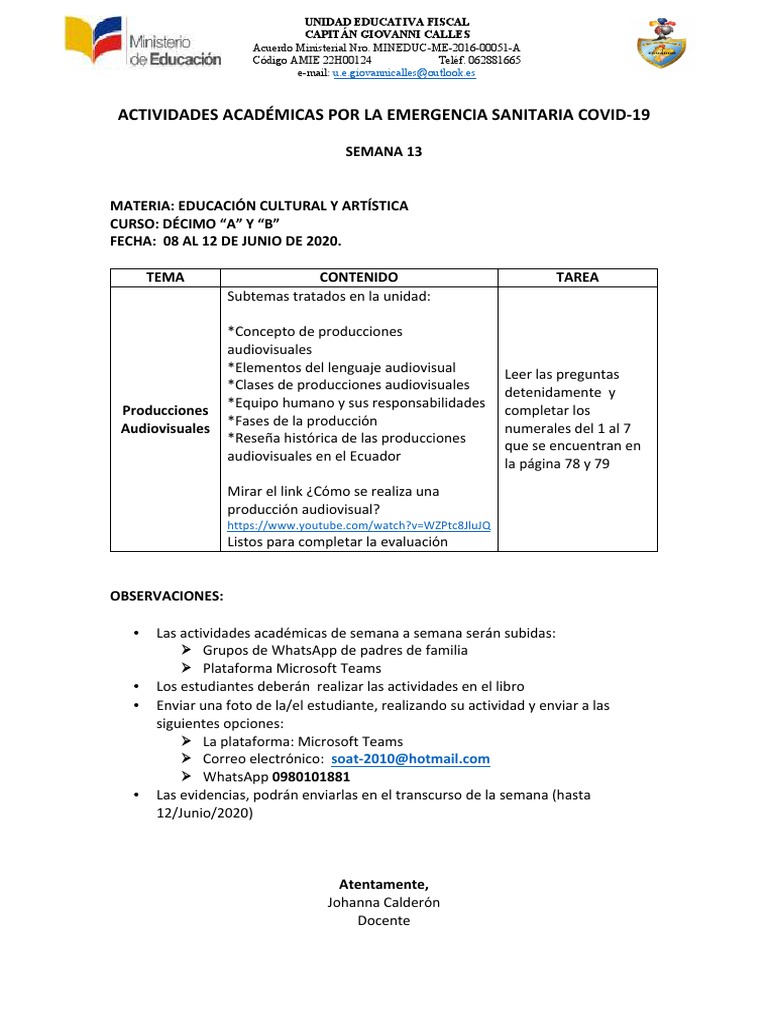 Semana 13 10MO ECA A-B | PDF | Aprendizaje | Comunicación